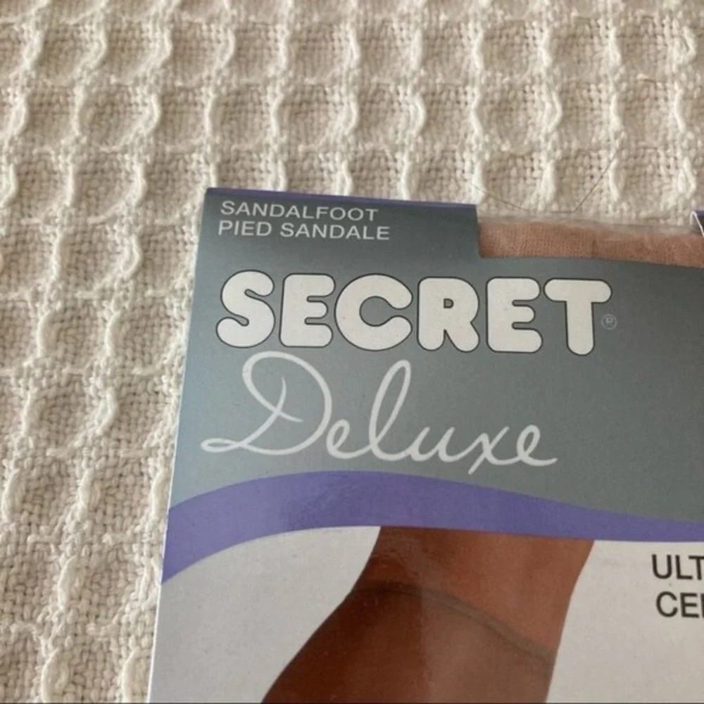 Secret Deluxe Invisible Control Panty Sheer Tights - Black